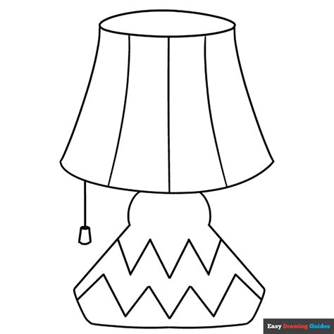 Lamp Coloring Page | Easy Drawing Guides