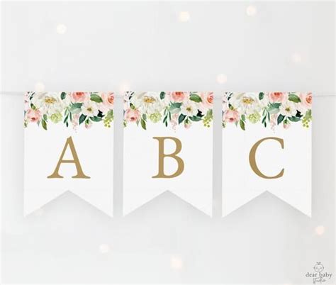 Baby Shower Banner Template Printable Name Banner Alphabet | Etsy ...