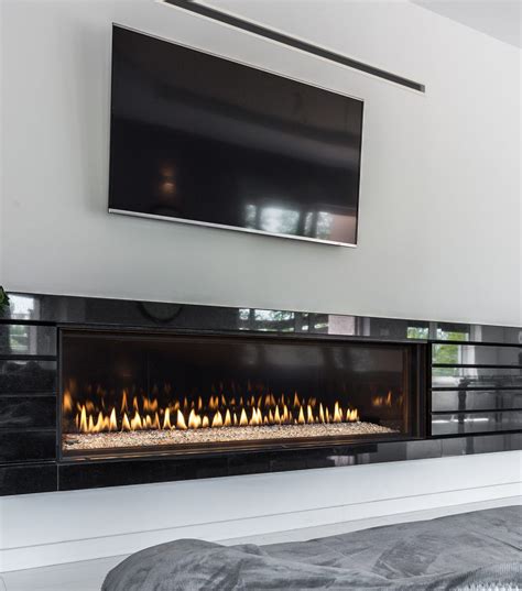 DL6315 Montigo Linear Fireplace with Television mounted above | Linear ...