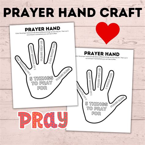 Prayer Hand Craft Kids Craft Prayer Craft Prayer Activities Crafts for ...