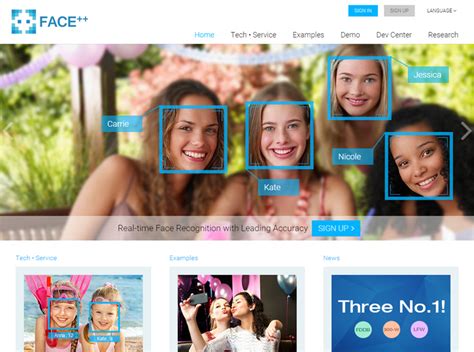 Face++ Real-time Face Recognition API | Web Resources | WebAppers