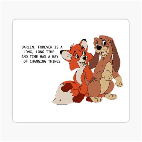 "Fox and the Hound Quote" Sticker for Sale by mecchey | Redbubble