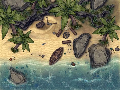 Beach Scene | Inkarnate - Create Fantasy Maps Online