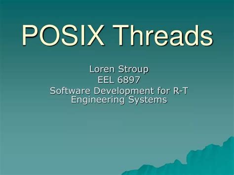 PPT - POSIX Threads PowerPoint Presentation, free download - ID:1780985