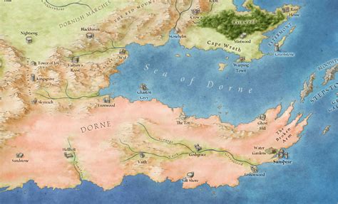 Dorne Map Game Of Thrones - Fox Phoenix rpgs