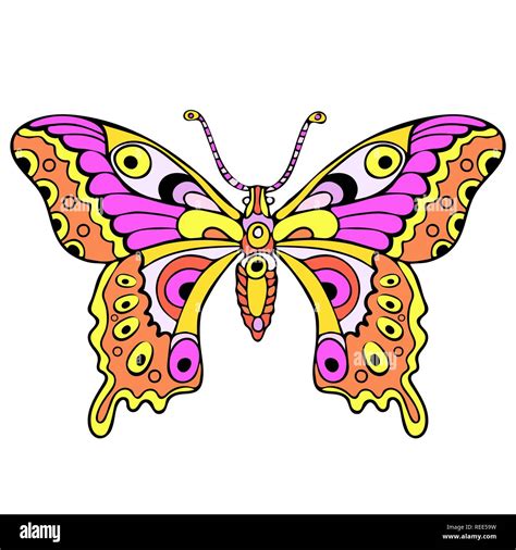 Colorful Butterfly Wings Drawing