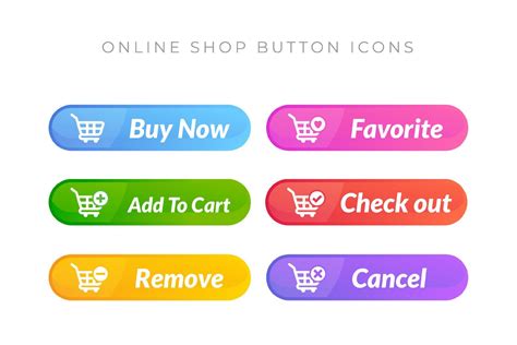 simple design of buy now button. online shop icon material design ...