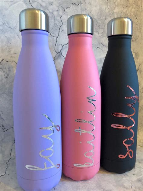 Personalised Water Bottle Insulated Drink Bottle School - Etsy UK ...