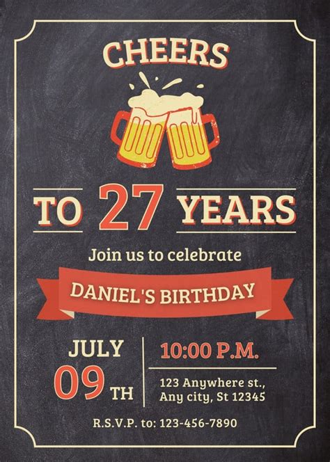 Customize 66+ Beer Invitation Templates Online - Canva