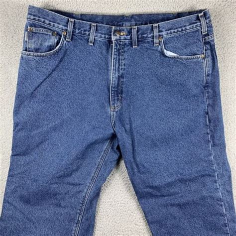 Carhartt Lined Flannel Jeans Men's Size 44x30 Tag (actual 42x30 ...