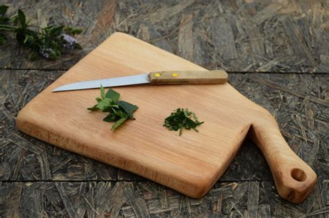 Handle Cutting Board Rustic Serving Platter Solid Wood - Etsy