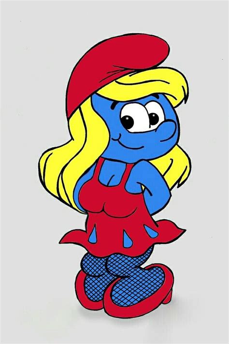 Cute smurfette. | Smurfette, Mario characters, Smurfs