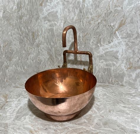 Handcrafted Coppervessel Sink Custom Sized Bathroom Sink - Etsy