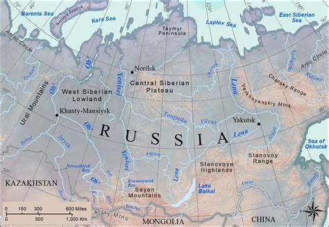 River Map Of Russia - Wanda Joscelin