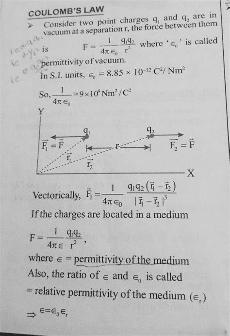 What is coulombs law in vector form? - EduRev Class 12 Question