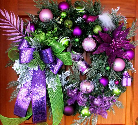 Christmas wreath wreaths purple wreath holiday wreath