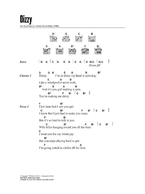 Dizzy | Sheet Music Direct