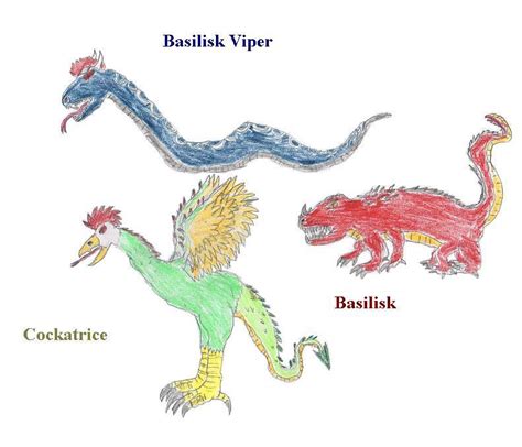 Basilisks and the Cockatrice. by Dinalfos5 on DeviantArt