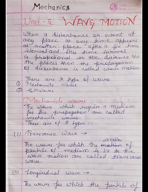 Wave Motion bsc physics notes