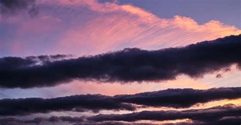 Dark Clouds on a Purple Sunset Sky · Free Stock Photo