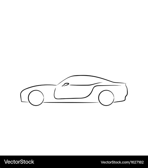 Abstract sport car profile Royalty Free Vector Image