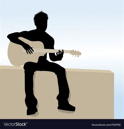 Man playing guitar Royalty Free Vector Image - VectorStock