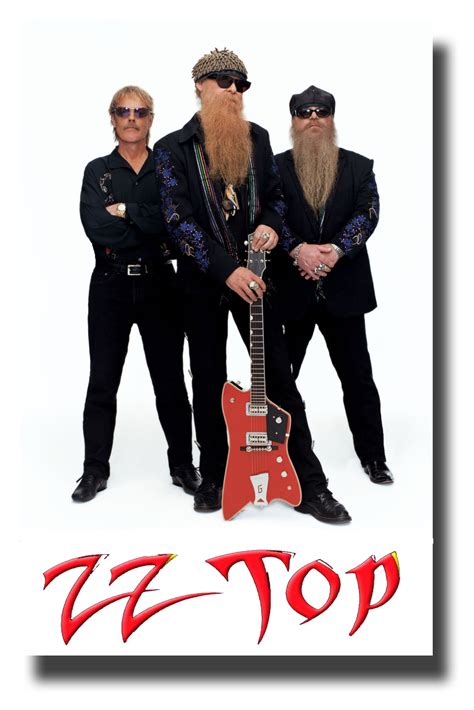 ZZ Top Poster 11 x 17 inches Concert Promo White – ConcertPoster.Org