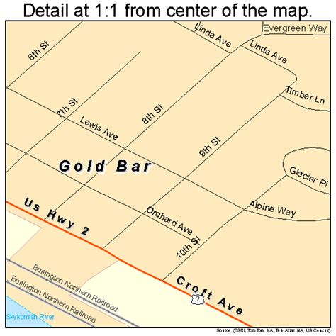 Gold Bar Washington Street Map 5327365