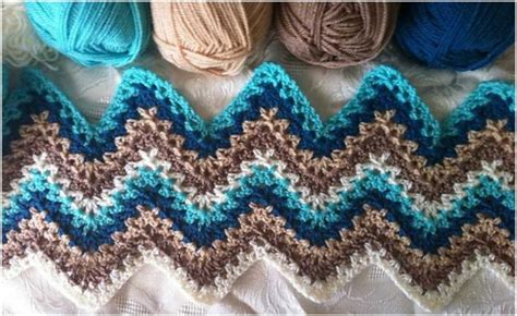 V-Stitch Ripple Afghan Crochet Pattern & Tutorial Free - Styles Idea