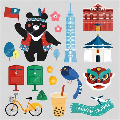 Taiwan symbols collection — Stock Illustration Bear Vector, Vector Art ...