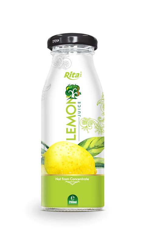 200ml Glass bottle Lemon Juice RITA Fruit Juice