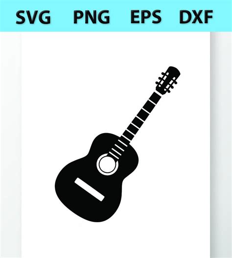 Vector Images Acoustic Guitar SVG Silhouette clipart Cutting Files SVG ...