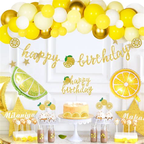 Buy Hombae Lemon Birthday Party Decorations, Lemonade Theme Party ...