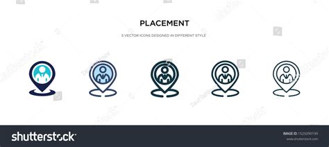 Placement Icon Different Style Vector Illustration Stock Vector ...