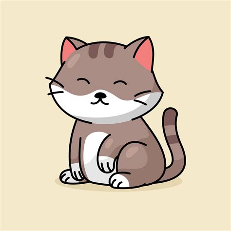 Cute Fat Cat Mascot Character. Flat Cartoon Style Pro Vector 11414818 ...