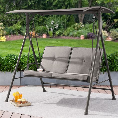 Swing With Canopy - Veranda Swinging Bench with Canopy | Outdoor wooden ...