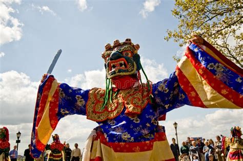 Cham dancers editorial photo. Image of exhibition, ladakh - 7079336