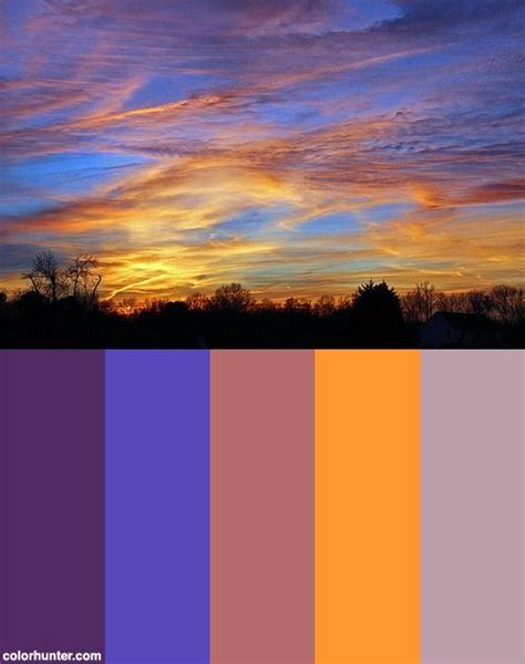 Golden Sunset Color Scheme Sunset Color Palette, Color Palette Yellow ...