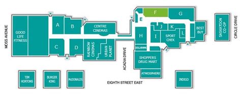 The Circle Centre Mall shopping plan | Saskatchewan, Mall, Saskatoon