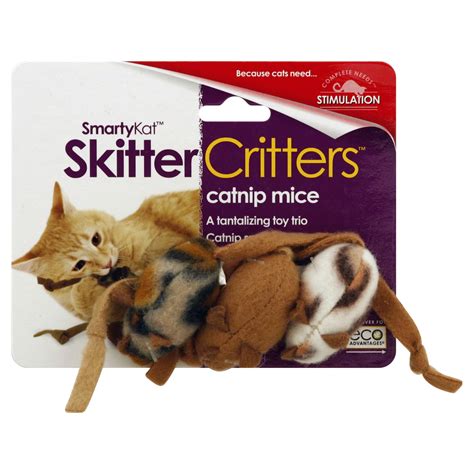 SmartyKat Skitter Critters Catnip Mice, 1 toy