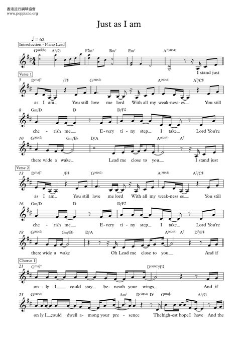 Spiritual-Just As I Am Sheet Music pdf, - Free Score Download ★