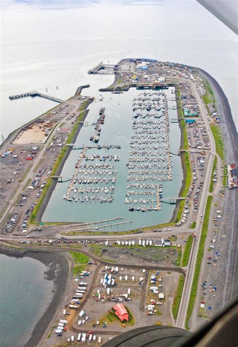 Alaska - Homer Spit Small Boat Harbor Aerial View Editorial Stock Image ...