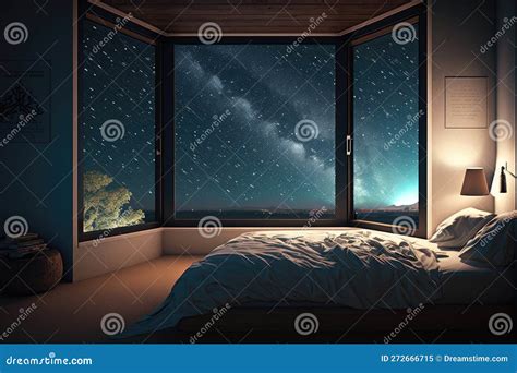 A Bedroom with a View of the Night Sky, Filled with Twinkling Stars ...