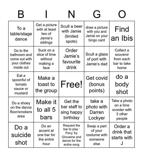 Senior Citizen Bingo Card