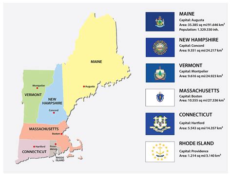 Map Of New England States Usa - Alaine Leonelle