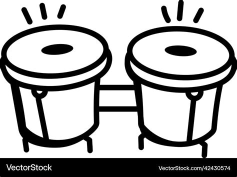 Bongo set Royalty Free Vector Image - VectorStock