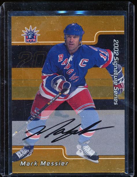 2001-02 ITG SIGNATURE SERIES MARK MESSIER GOLD AUTO AUTOGRAPH XLMM RARE ...