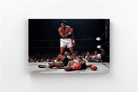 Muhammad Ali Vs Sonny Liston Famous Knockout Canvas / Sports Canvas ...