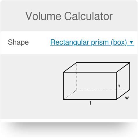 Volume Formula For A Rectangle