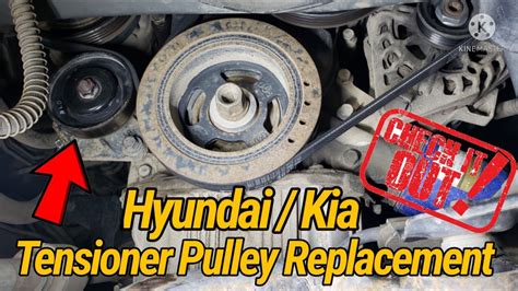 Hyundai Tucson Tensioner's Remove & Replace! Noisy Belt Pullies - YouTube